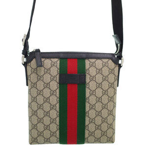 GUCCI Sherry Line GG Supreme Flat Messenger Bag Shoulder